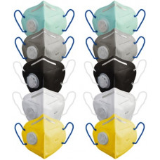 Deals, Discounts & Offers on  - Foxter Multi Color Unisex Reusable & Washable N-95 5 Layer 10 Mask(Multicolor, Free Size, Pack of 10)