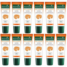 Deals, Discounts & Offers on  - BIOTIQUE Lip Balm Almond(Pack of: 12, 120 g)