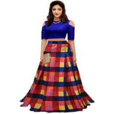 Deals, Discounts & Offers on  - LIMTORIPrinted Semi Stitched Lehenga Choli(Multicolor)