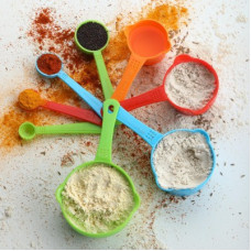 Deals, Discounts & Offers on  - CUBES Women's First Choice High Accuracy Heavy-Duty Measuring Spoon / Cup / Baking Tools / Kitchen Tool Set / Professional Measuring Cup Set For Kitchen / Measuring Scale / Cooking / Wet & Dry Ingredient Measuring Cup Set(30 ml, 60 ml, 120 ml, 240 ml)