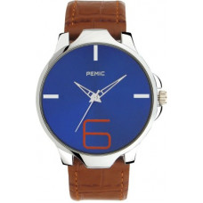 Deals, Discounts & Offers on Watches & Wallets - PEMICWB-12 Free size ~Blue Dial~ Leather Strap Analog Analog Watch - For Men