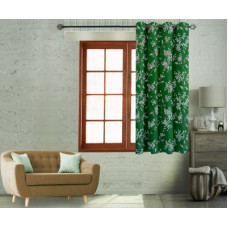 Deals, Discounts & Offers on  - Flipkart Perfect Homes 150 cm (5 ft) Polyester Window Curtain Single Curtain(Printed, Green)