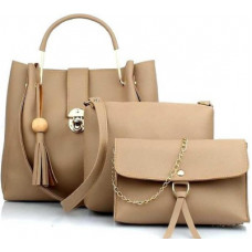 Deals, Discounts & Offers on Bags, Wallets & Belts - RubelaWomen Beige Shoulder Bag