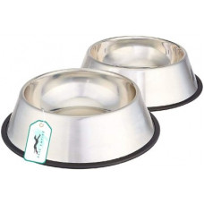 Deals, Discounts & Offers on  - PETS EMPIRE Dog Bowl Round Stainless Steel Pet Bowl(700 ml Silver)