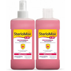 Deals, Discounts & Offers on  - SterloMax Pack of 2 - 80% Ethanol-based Hand Rub Sanitizer and Disinfectant 500 ML Hand Sanitizer Bottle(2 x 0.5 L)