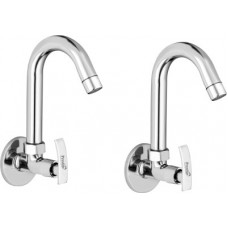 Deals, Discounts & Offers on  - Prestige Passion (Sink Cock) Brass Tap For Bathroom/Kitchen Pillar Tap Faucet (Silver)- Pack of 2 Spout Faucet(Wall Mount Installation Type)