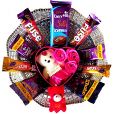 Deals, Discounts & Offers on Food and Health - Cadbury Valentines Day Gift For Your Boyfriend/Girlfriend/Husband/Wife Combo(Cadbury Fuse - 2, Cadbury Silk Oreo - 1, Cadbury Five Star - 2, Cadbury Dairy Milk - 2, Cadbury Shots - 2)