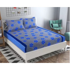 Deals, Discounts & Offers on  - LeafEagle 144 TC Polycotton Double Printed Bedsheet(Pack of 1, Blue)