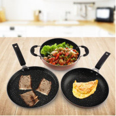 Deals, Discounts & Offers on Cookware - Flipkart SmartBuy Induction Bottom Cookware Set(Aluminium, 3 - Piece)