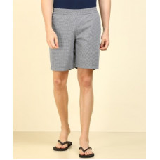 Deals, Discounts & Offers on  - [Size M] Van Heusen Checkered Men Black, White Night Shorts