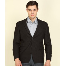 Deals, Discounts & Offers on  - PETER ENGLANDSelf Design Single Breasted Casual Men Blazer(Black)