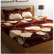 Deals, Discounts & Offers on  - Yatin Fab 155 TC Polycotton Double Printed Bedsheet(Pack of 1, 3f4)