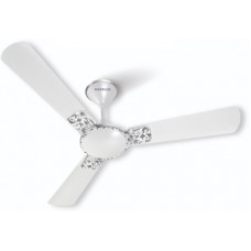 Deals, Discounts & Offers on Home Appliances - Havells 1200 mm Enticer Art Chrome 3 Blade Ceiling Fan (White, Pack of 1)
