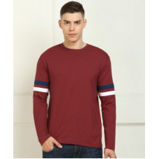 Deals, Discounts & Offers on  - [Size S, M, L] BillionSolid Men Round Neck Maroon T-Shirt