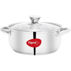 Deals, Discounts & Offers on Cookware - Pigeon Special Stainless Steel Belly Casserole 20cm with Glass Lid Cook and Serve Casserole(2 L)