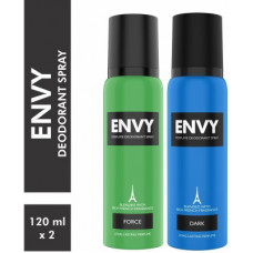 Deals, Discounts & Offers on  - ENVY Force & Dark Deo Combo Body Deodorant Spray - For Men(240 ml, Pack of 2)
