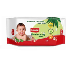 Deals, Discounts & Offers on Baby Care - LuvLap Baby Moisturising Extra Thick Wipes with Aloe Vera, 72 wipes/pack(72 Wipes)