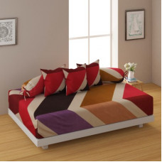Deals, Discounts & Offers on  - SWAYAM Polycotton Geometric Diwan Set