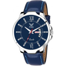 Deals, Discounts & Offers on Watches & Wallets - Fogg1141- BL Blue Day and Date Analog Watch - For Men