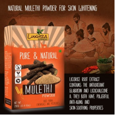 Deals, Discounts & Offers on  - LUXURA SCIENCES Mulethi Powder For Skin Whitening 200 Grams,Licorice Powder For Skin, Hair, Double Filtered 100% Pure,Natural and Organic(200 g)