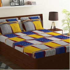 Deals, Discounts & Offers on  - Bombay Dyeing 104 TC Polyester Double Printed Bedsheet(Pack of 1, Multicolor)