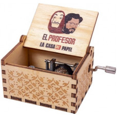 Deals, Discounts & Offers on Toys & Games - EITHEO Wooden Hand Cranked Collectible Engraved Money Heist Music Box (Bella Ciao Music) OAIFM- F(Brown)