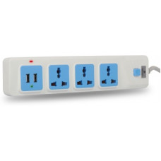 Deals, Discounts & Offers on  - Zebronics Zeb-PS3320U USB Power Strip 3 Socket Extension Boards (White, Blue)