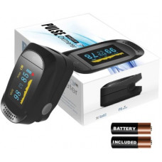 Deals, Discounts & Offers on Electronics - VEBETO Professional Fingertip Pulse Rate Oximeter Blood Oxygen Saturation Heart Monitor Meter Medical Device SpO2 Dual Colour OLED Display Silicone Batteries Included Highest Pulse Oximeter(Black)