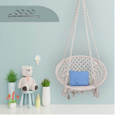 Deals, Discounts & Offers on Furniture - Swingzy Swing For Adults and Kids Cotton, Wooden Large Swing(White)