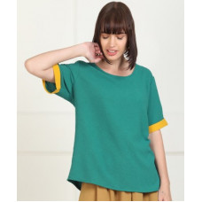 Deals, Discounts & Offers on Laptops - [Size XL, XXL] PROVOGUECasual Half Sleeve Solid Women Blue Top