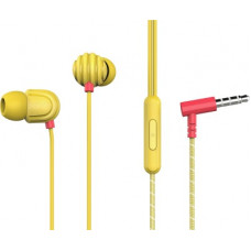 Deals, Discounts & Offers on Headphones - Mivi Rock And Roll E5 Wired Earphones with HD Sound Wired Headset(Yellow, In the Ear)