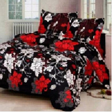 Deals, Discounts & Offers on  - Home Garage 140 TC Microfiber Double 3D Printed Bedsheet(Pack of 1, Black)