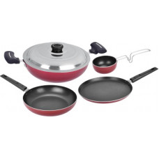 Deals, Discounts & Offers on Cookware - Renberg Orchid Cookware Set(Aluminium, 4 - Piece)