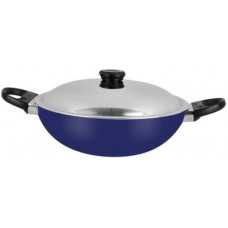 Deals, Discounts & Offers on Cookware - Renberg Blue Orchid Kadhai 26 cm diameter with Lid 2.1 L capacity(Aluminium, Non-stick)