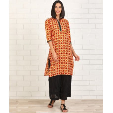 Deals, Discounts & Offers on  - AnmiPrinted Women Straight Kurta(Red)