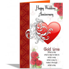 Deals, Discounts & Offers on  - alwaysgift Happy Wedding Anniversary Greeting Card Greeting Card(Multicolor, Pack of 1)