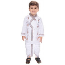 Deals, Discounts & Offers on  - [Size 6M] BeekayBoys Festive & Party Dhoti & Kurta Set(White Pack of 2)