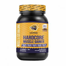 Deals, Discounts & Offers on  - Leopard Nutrition Hardcore Muscle Gainer Protein Powder with Dietary Fibre , Aminos, Easy Mixing , Delicious (Chocolate, 1 Kg.)