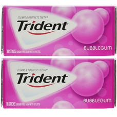 Deals, Discounts & Offers on  - Trident Bubblegum Sugar Free Gum, 2 x 60 g