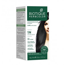 Deals, Discounts & Offers on Beauty Care - Biotique Bio Herbcolor 1N Natural Black, 50 g + 110 ml (Conditioning Color No Ammonia)