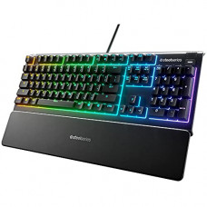 Deals, Discounts & Offers on  - SteelSeries Apex 3 RGB 10-Zone RGB Illumination IP32 Water Resistant Premium Magnetic Wrist Rest Gaming Keyboard (Whisper Quiet Gaming Switch)