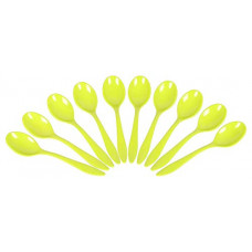 Deals, Discounts & Offers on  - DeoDap Fancy Spoons Set of 10 Units, Plastic Spoons, Colourful Spoons-Green