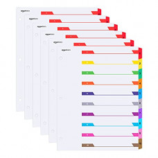 Deals, Discounts & Offers on  - AmazonBasics Numeric Paper Binder Dividers, 10 Tab, 6/Pack