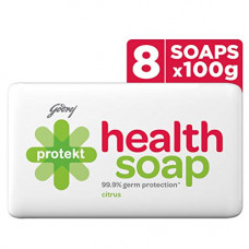 Deals, Discounts & Offers on Beauty Care - Godrej Protekt Health Bath Soap, Anti-bacterial with 99.9% Germ Protection - Citrus Fragrance, Pack of 8 (100g each)