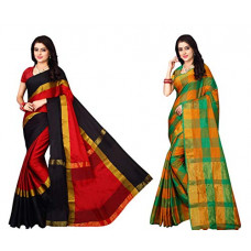 Deals, Discounts & Offers on Women - Dhruvi Trendz Soft Cotton & Silk Saree For Women Half Sarees