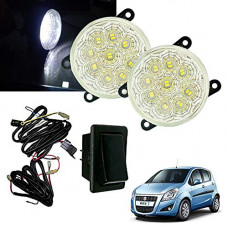 Deals, Discounts & Offers on  - Autopearl 9 LED Car DRL Fog Lamp Assembly and Switch Without Sash Cover For Ritz (Set of 2)