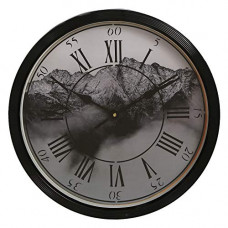 Deals, Discounts & Offers on  - eCraftIndia Designer Round Analog Black Wall Clock