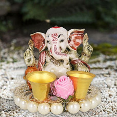 Deals, Discounts & Offers on  - JaipurCrafts Cute Lord Ganesha Sitting On Bangle | Ganesh | Ganpati | Car Dashboard Idol Hindu Figurine Showpiece| Best