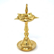 Deals, Discounts & Offers on  - Hashcart Kerala Traditional Engraved Design Brass Oil Lamp (Gold)