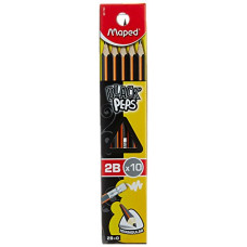 Deals, Discounts & Offers on  - Maped Black Peps 2B Triangular Pencils, Pack of 10